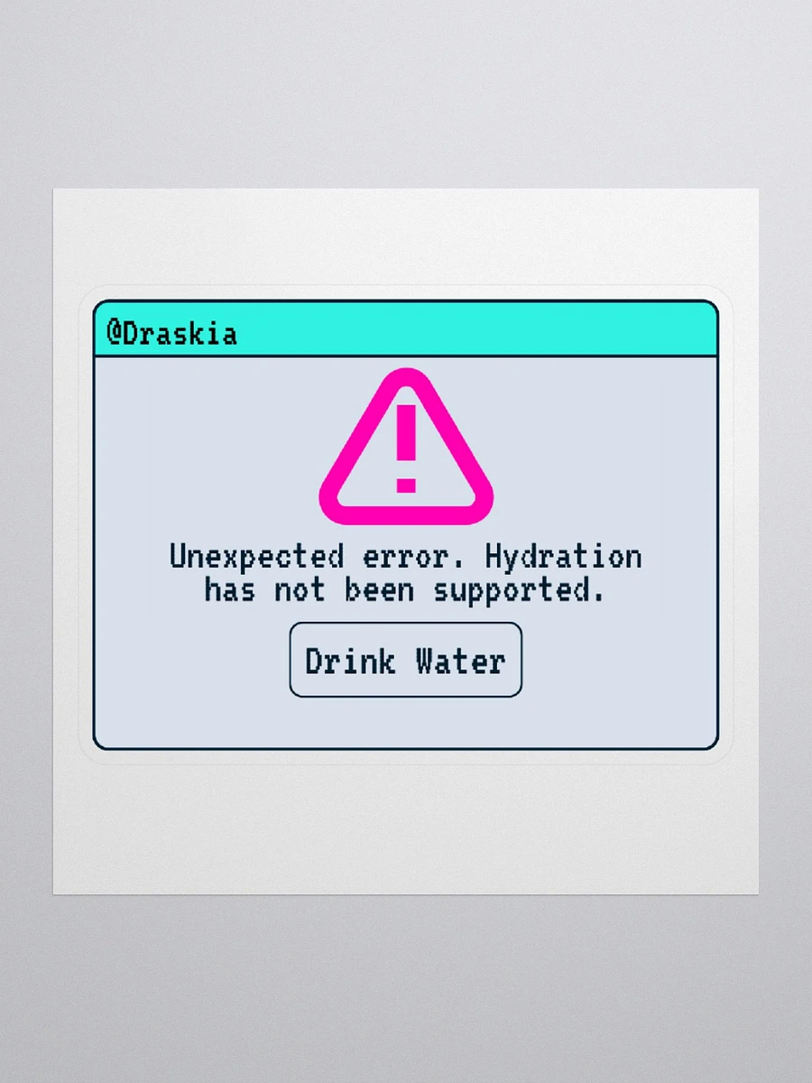 Hydration Error Sticker - March Sticker Club Exclusive product image (1)