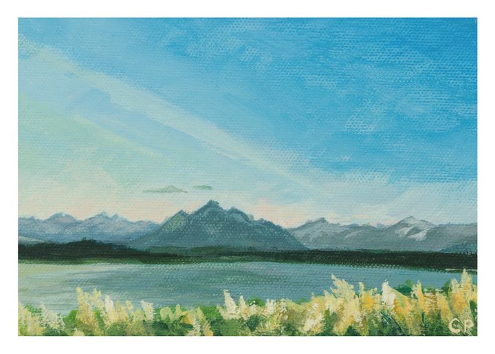 Mountain View Across the Lake - Art Print product image (1)