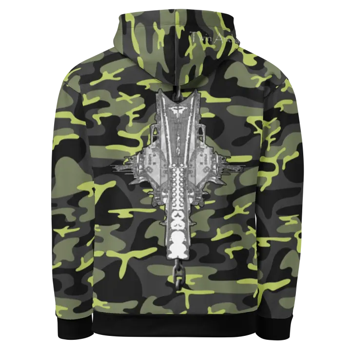 Green Camouflage Foss double tug Sketch Hoodie product image (1)
