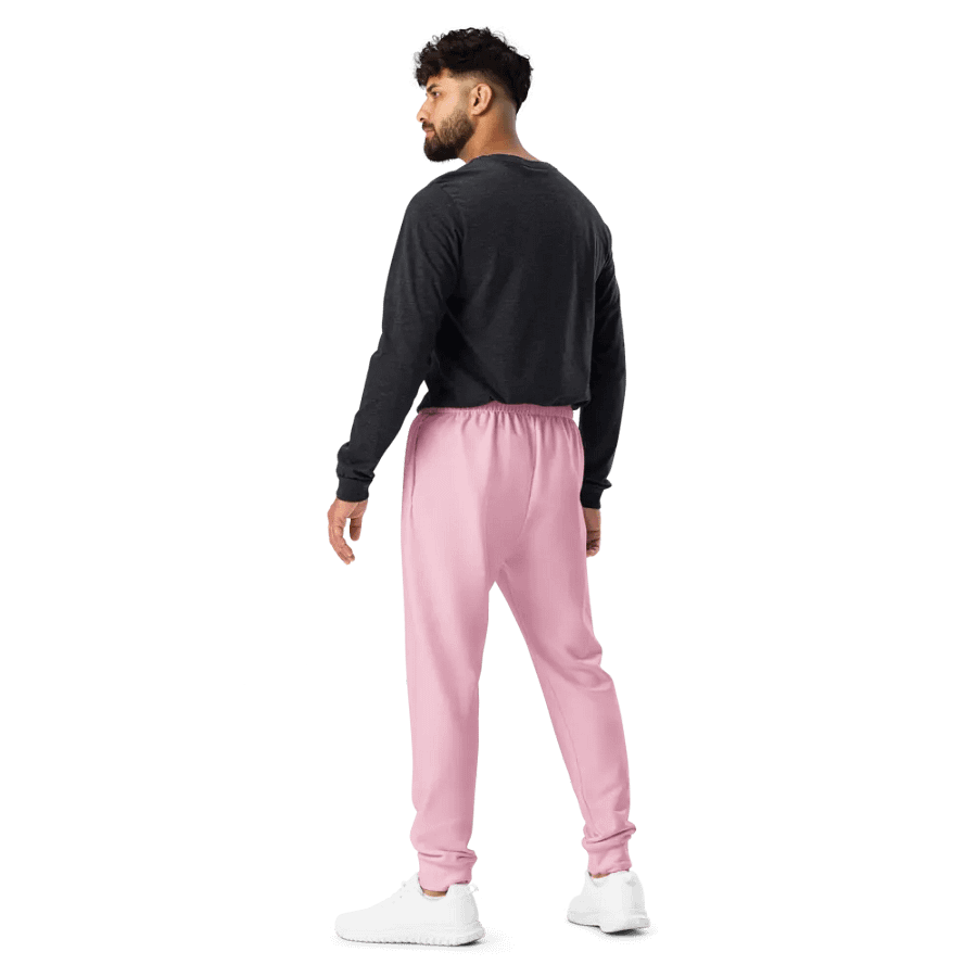 Plain Light Pink Soft Summer Recycled Polyester Premium Men's Joggers by Treasure Pie product image (10)
