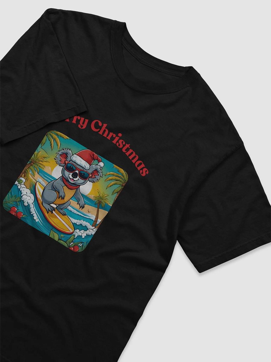 Festive Koala Surf Scene Merry Christmas T-Shirt - Red product image (3)