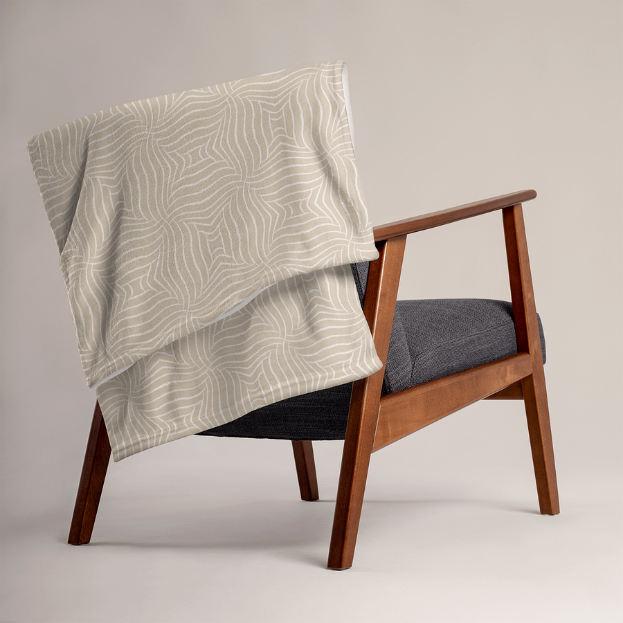 Warm Beige Minimalism Throw Blanket product image (2)