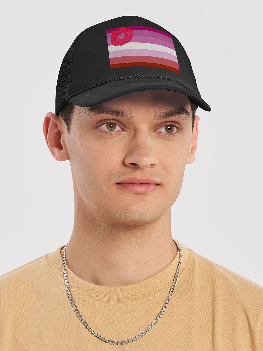 Lipstick Lesbian Pride Flag - Foam Trucker Hat product image (5)