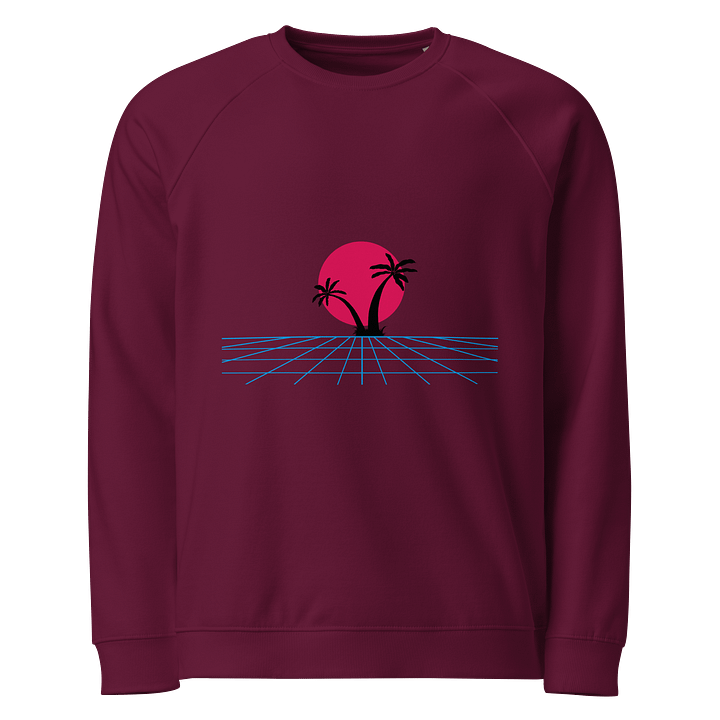 Retro Sunset Organic Raglan Sweatshirt product image (1)