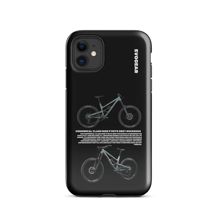 Black Clash Ride Pyrite Grey Rockshox iPhone Case product image (47)