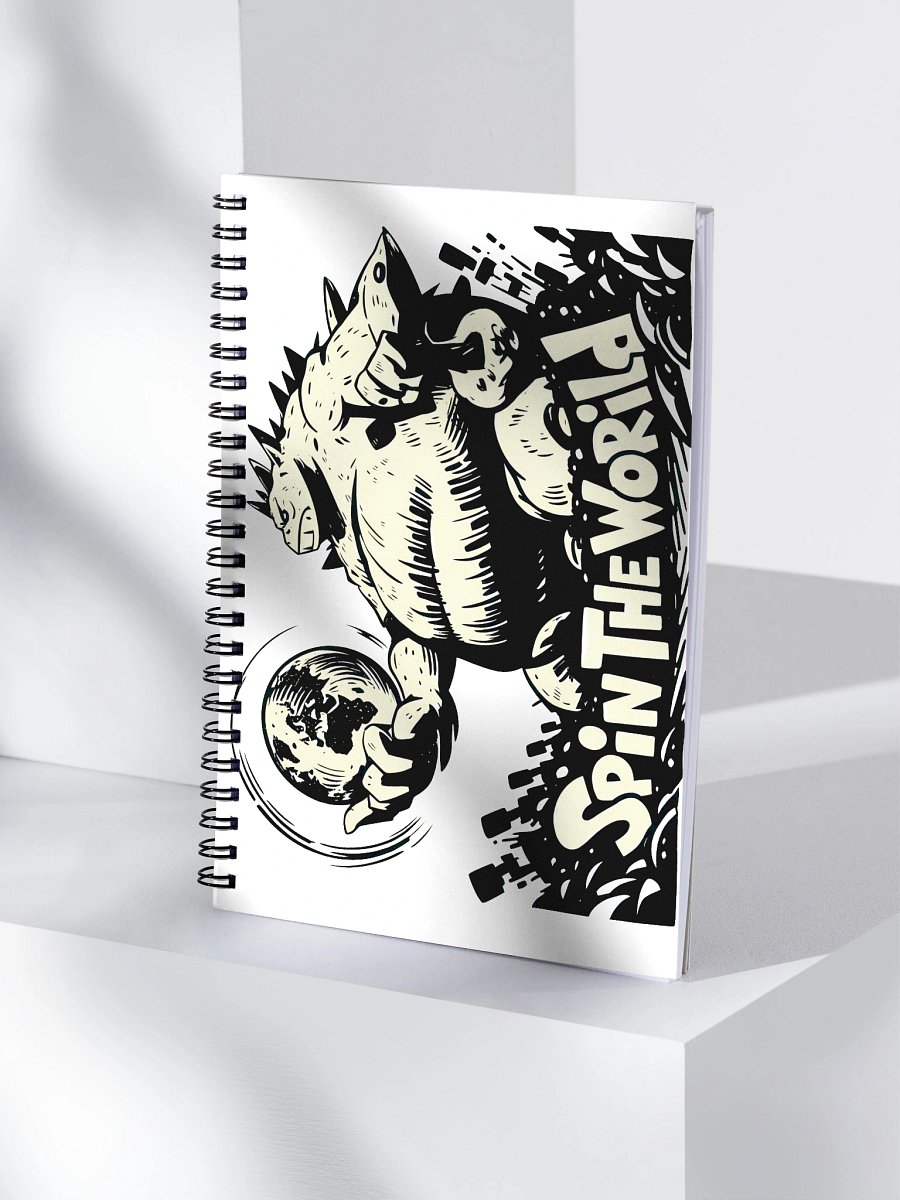 Monochrome Monster: Spin the World Spiral Notebook product image (4)