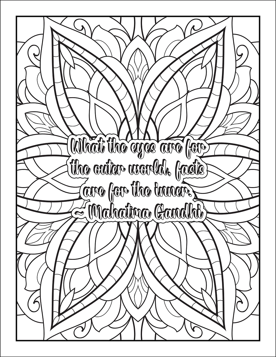 Color Your Way To A Healthier You Fasting Quotes Coloring Book | Mandala Coloring Book | Water Fasting Coloring Book | Health & Wellness product image (2)