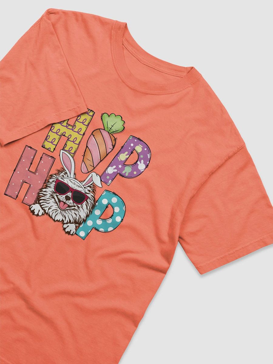 Hip Hop Easter Pomeranian (White) T-Shirt | Cute Easter Day Pomeranian Wearing Bunny Ears and Sunglasses product image (25)