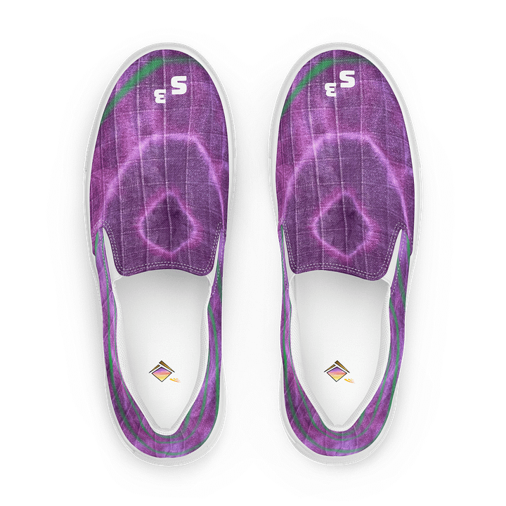 S³ (Men's) Simplistic Purple Tie Dye Slip-On Shoes product image (1)