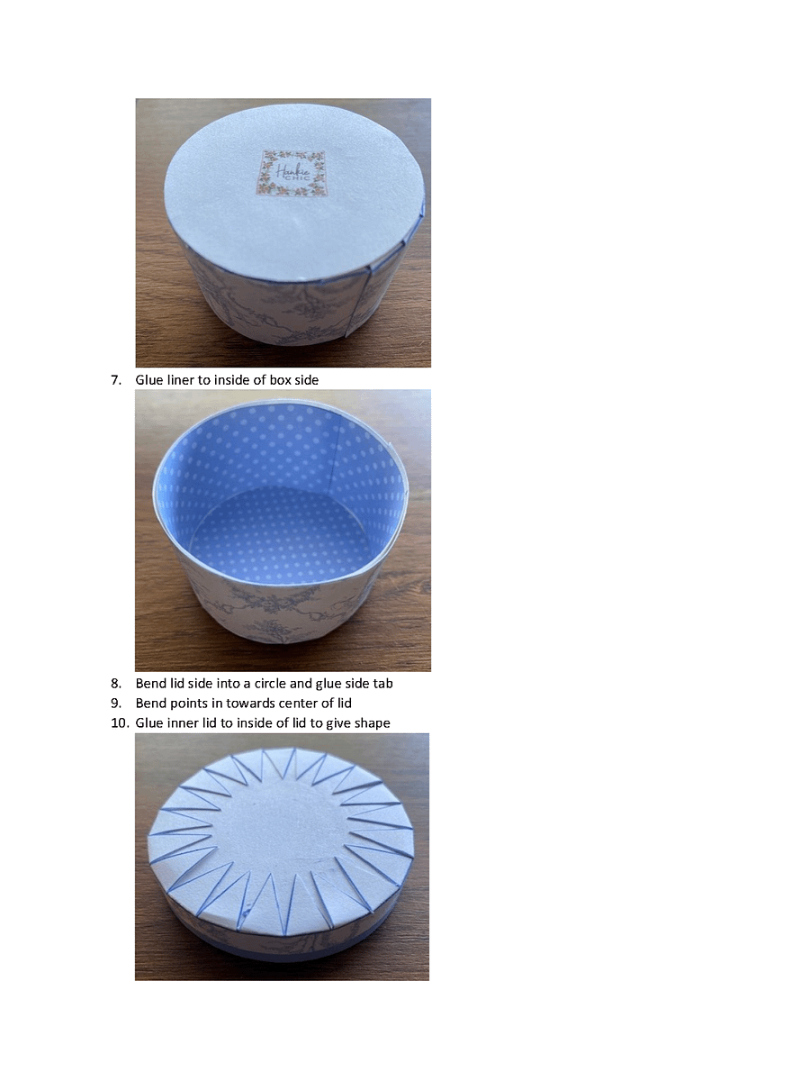 1:6 scale printable PDF hatboxes for 12" fashion dolls product image (5)