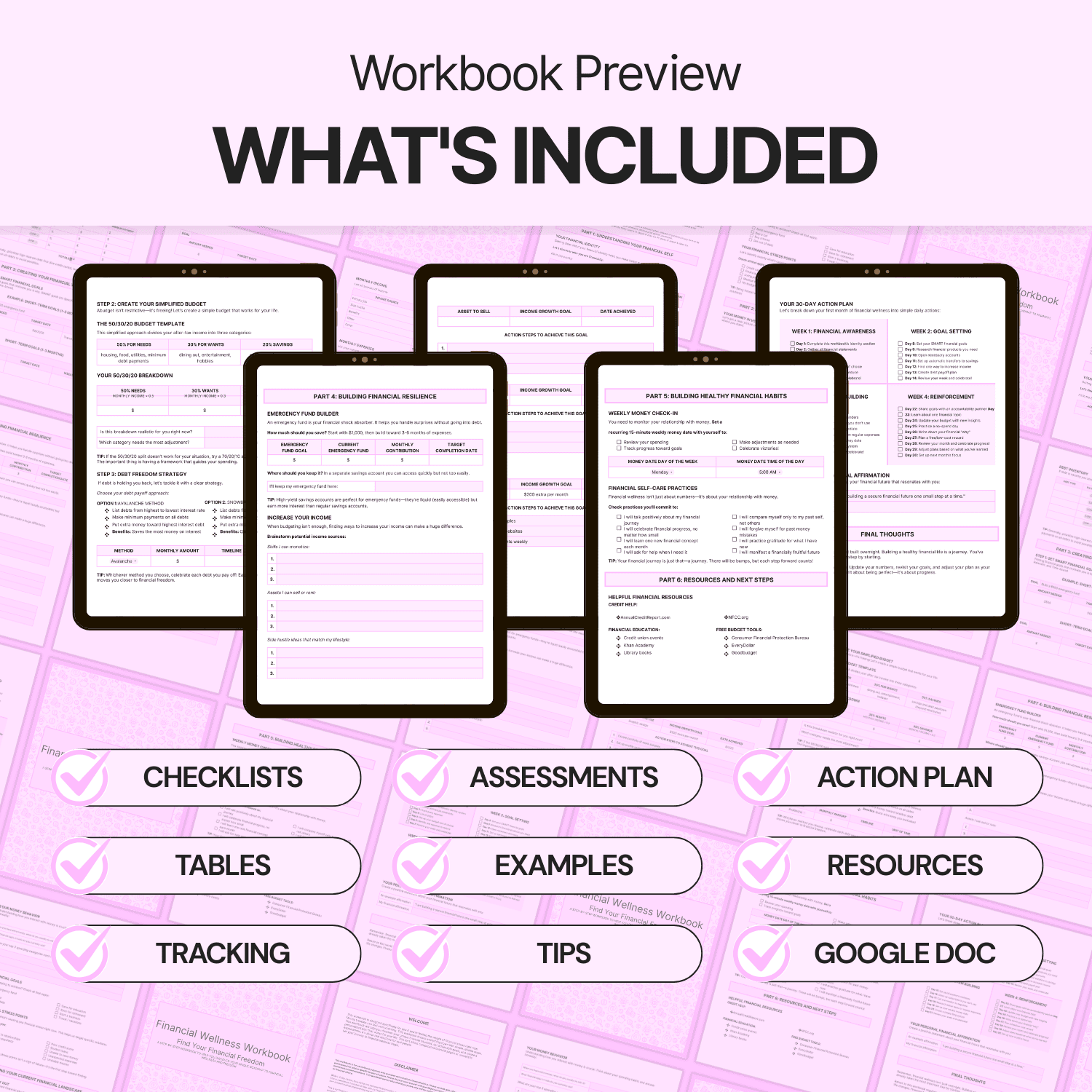 Financial Wellness Workbook - Google Docs product image (2)