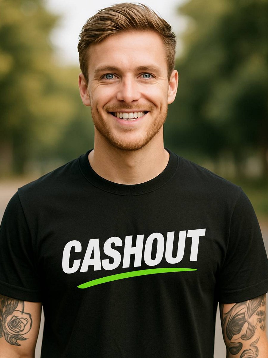 CASHOUT II - "Print and Sprint" Unisex Black Edition Tee product image (3)