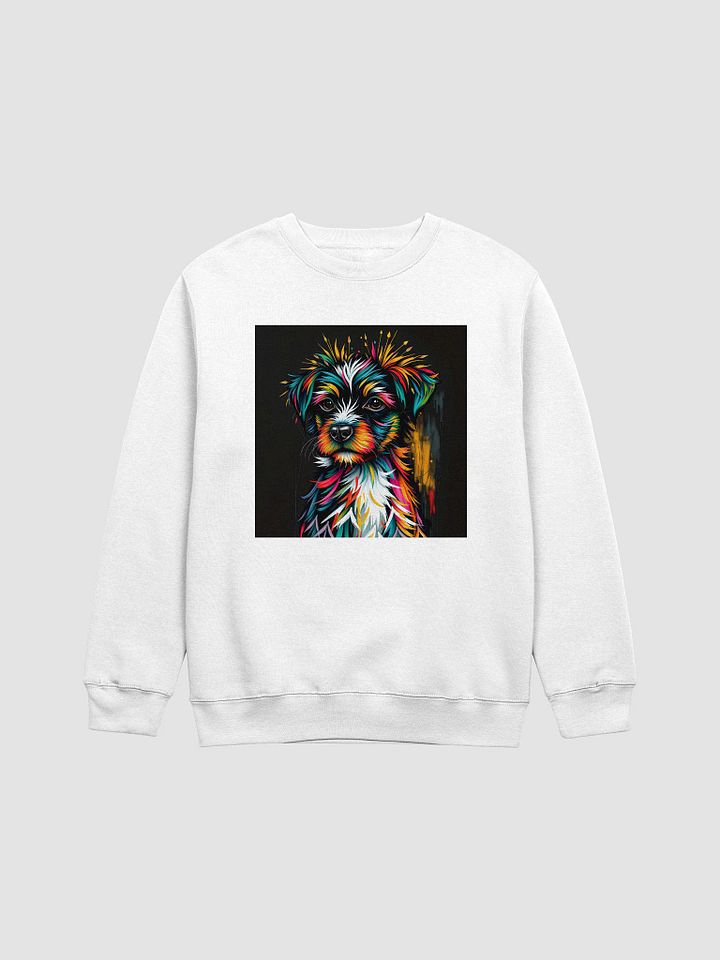 Vibrant fuzzy puppy Abstract Crewneck Sweatshirt product image (1)