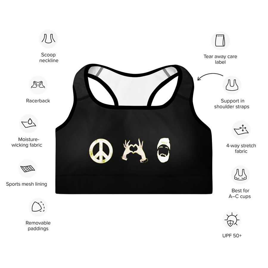 Peace Love Mulu Padded Sports Bra product image (16)