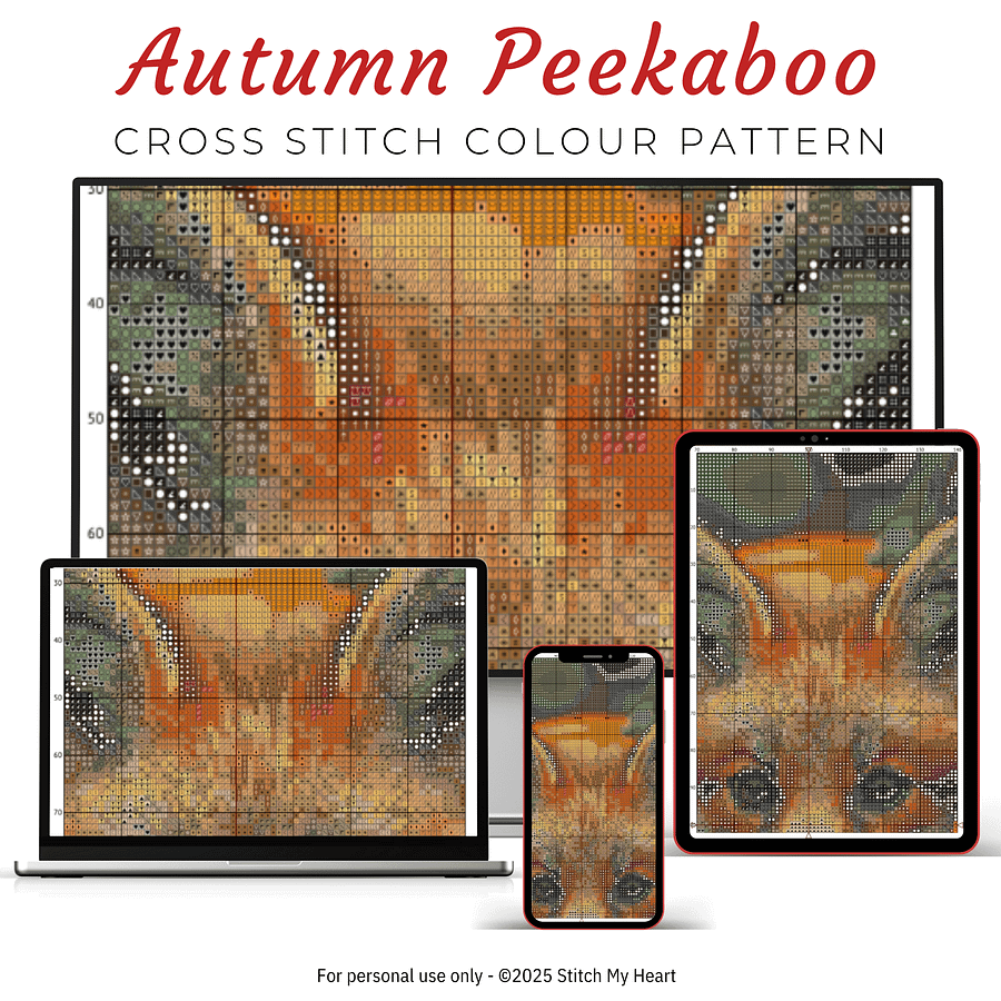 Autumn Peekaboo Cross Stitch Pattern product image (3)