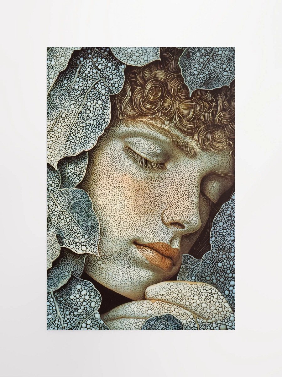 Dreaming Among Leaves: Fantasy Poster of a Tranquil Forest Fairy product image (4)