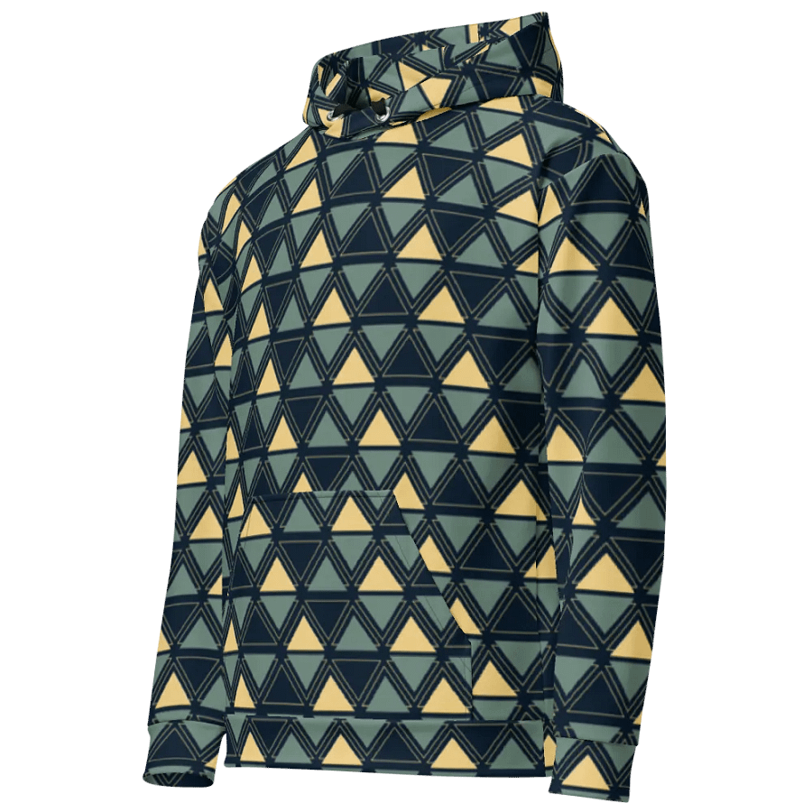 Triangulated Night Geometric Allover Print Hoodie for Men & Women product image (3)
