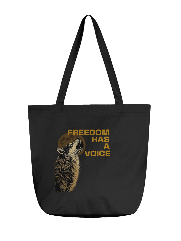 Freedom Has a Voice Howling Wolf – Organic Cotton Tote Bag (Standard) product image (1)