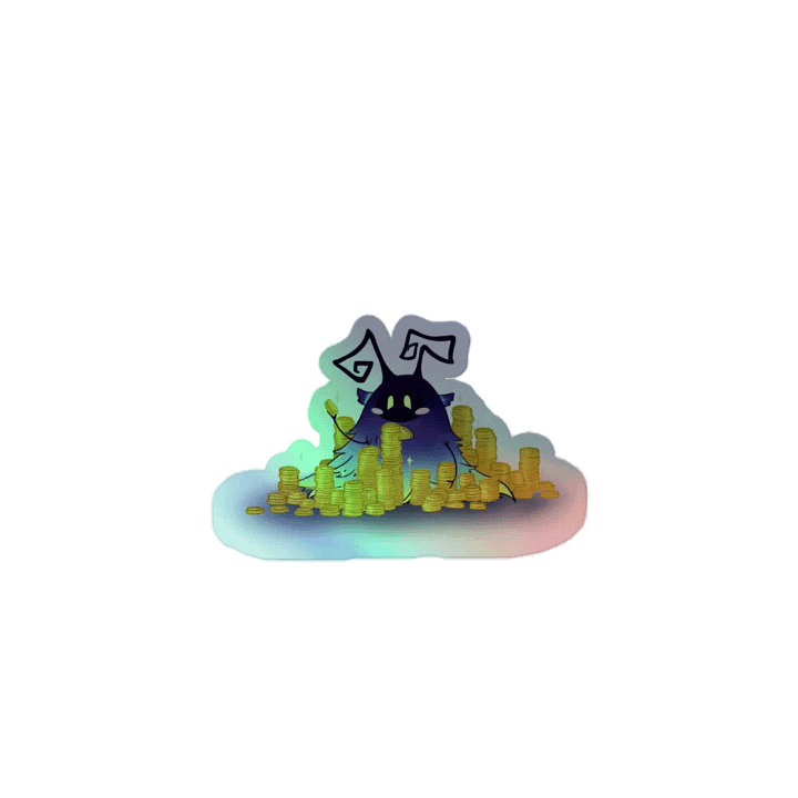 Pile of Coinage - Holographic Sticker Sheet product image (1)