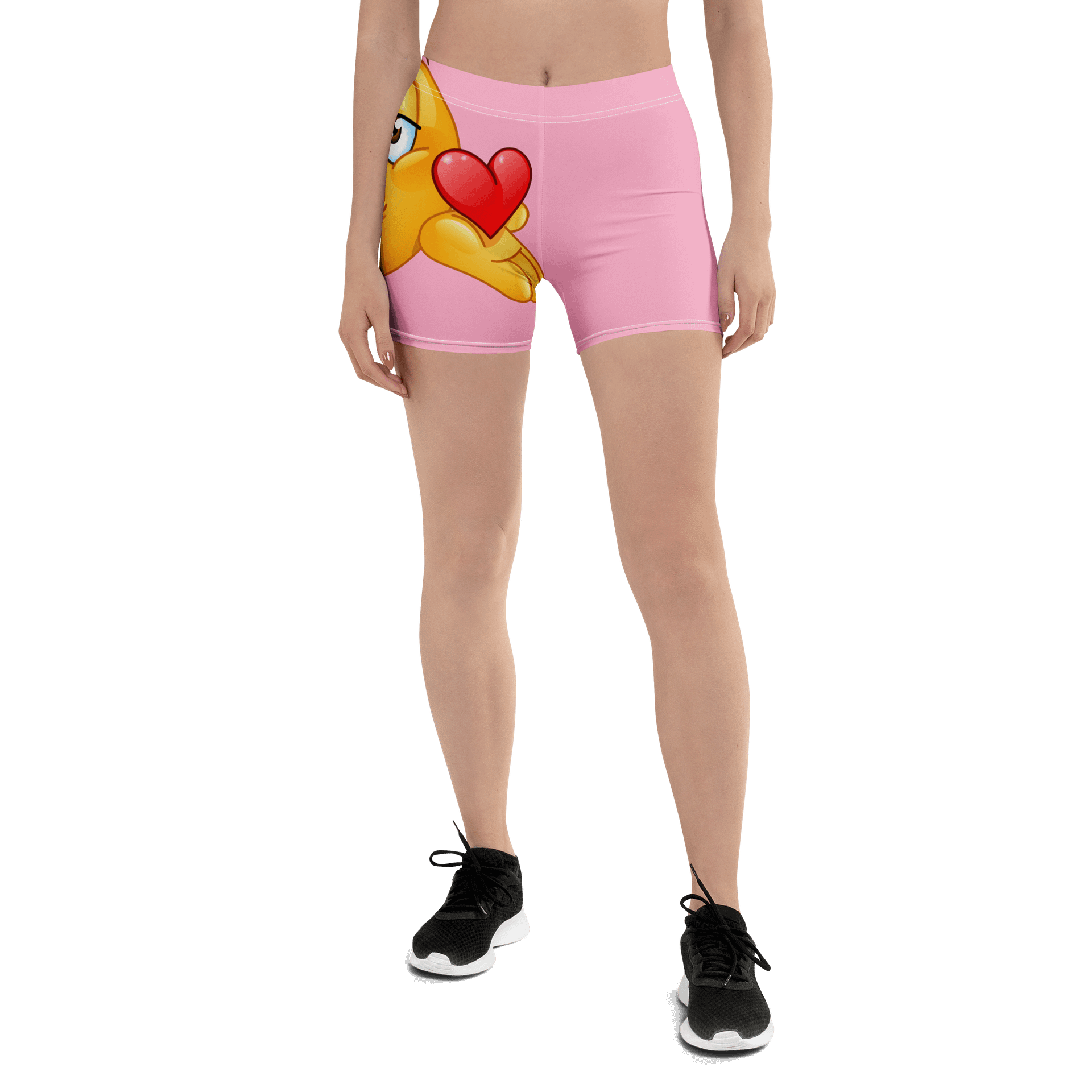 Kissy Face Emoji All-Over Print Shorts product image (1)