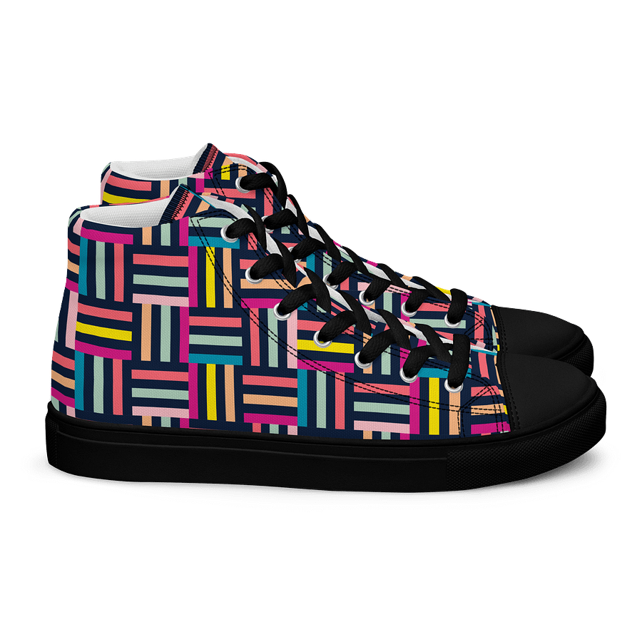Retro Woven Women's High Tops Canvas Shoes product image (2)