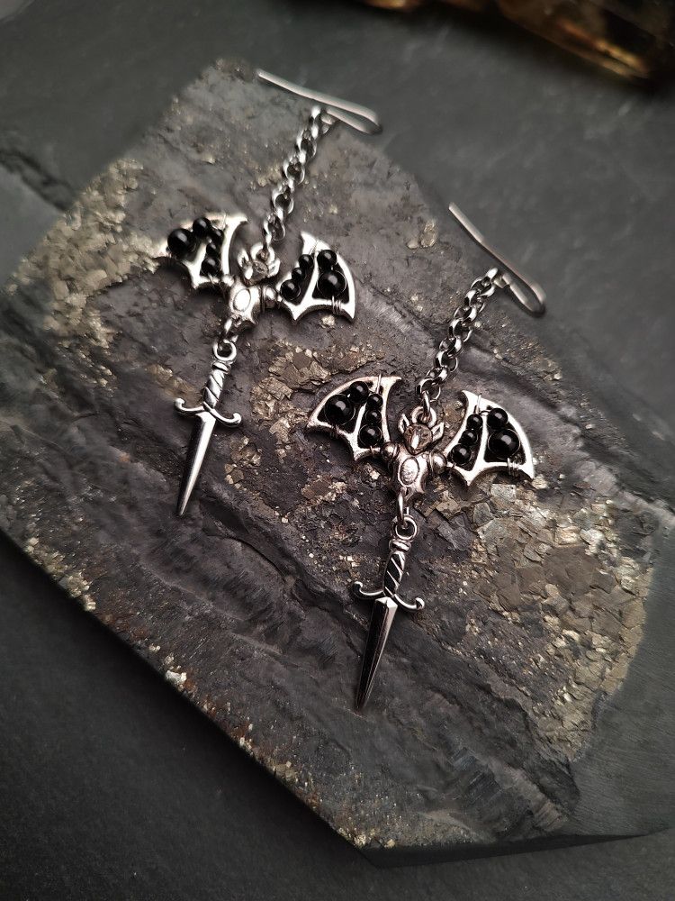 Earrings Bats - Dagger Shadows product image (1)