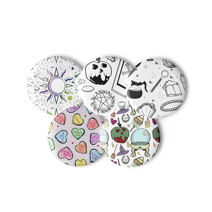 Assorted Patterns, Set of 5 Pins product image (2)