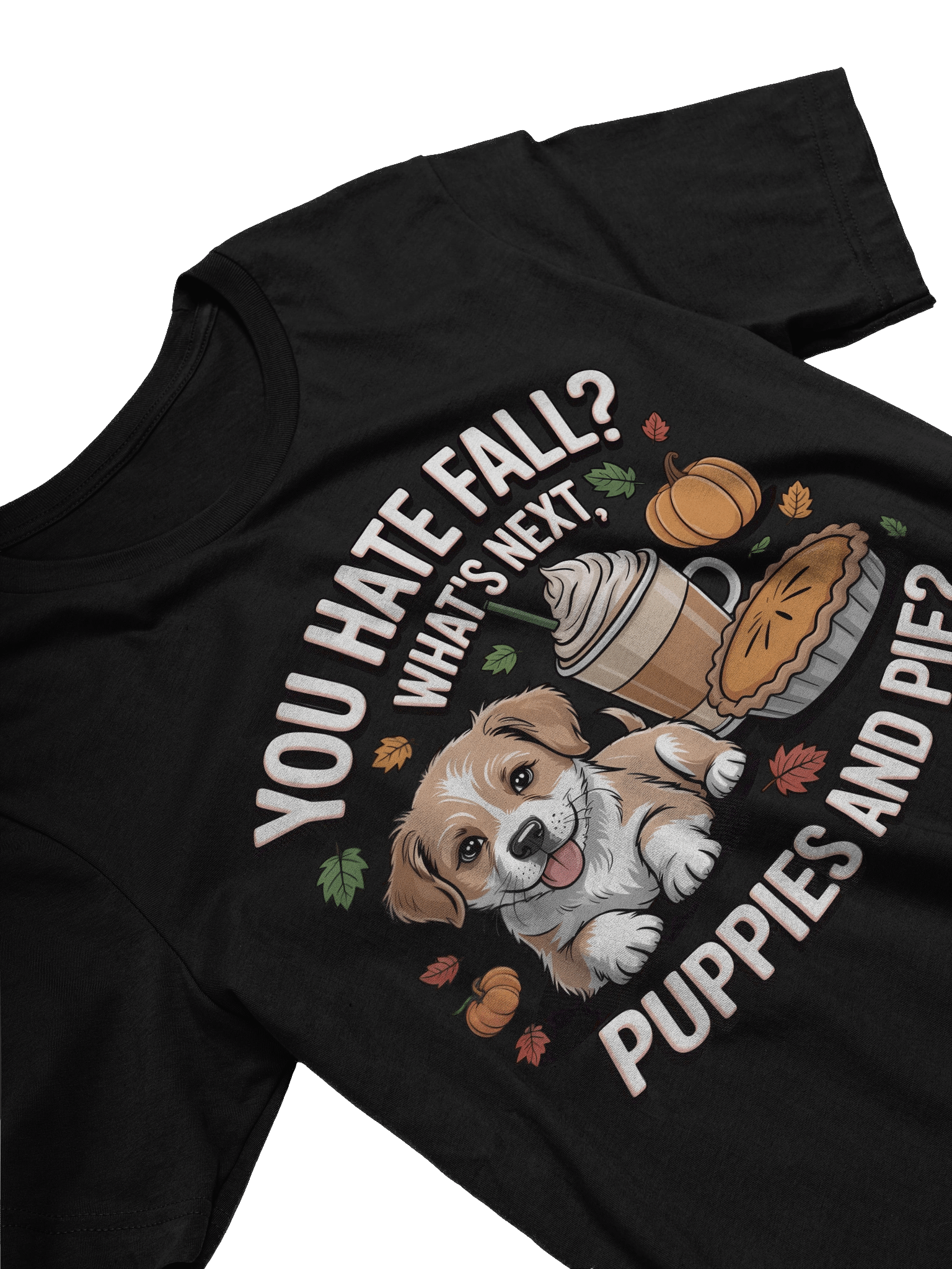 Fall Vibes Puppy & Pie T-Shirt product image (3)