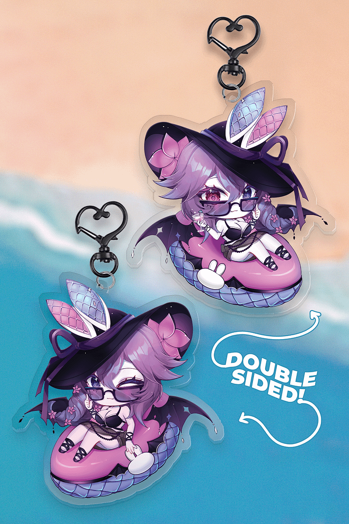 CottontailVA Beach Acrylic Charm [Double-sided] product image (1)
