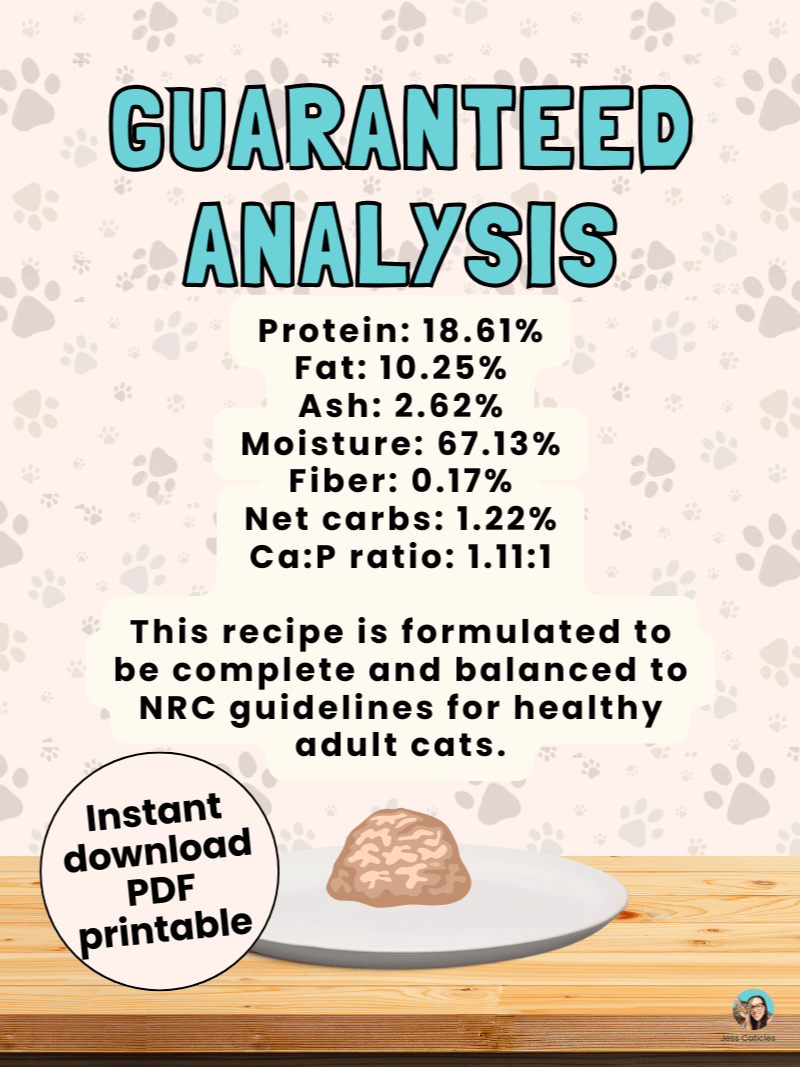 Cooked beef cat food recipe ~ 1 recipe for adult cats product image (4)