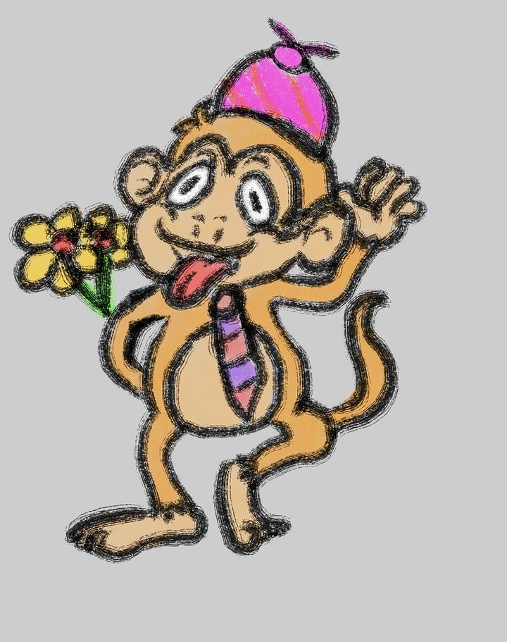 Silly monkey sticker product image (1)