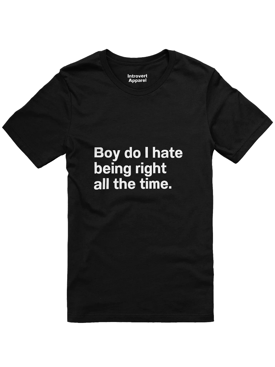 Boy do I hate being right all the time. Unisex T-Shirt product image (2)