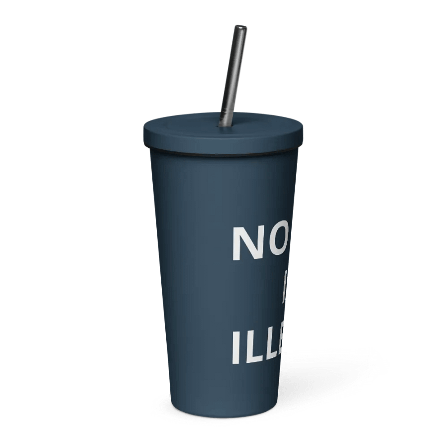 Pris-No One Is Illegal -INSULATED TUMBLER WITH A STRAW product image (4)