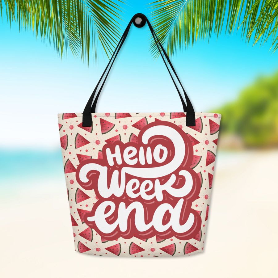 Hello Weekend Watermelon All Over Print Tote product image (2)