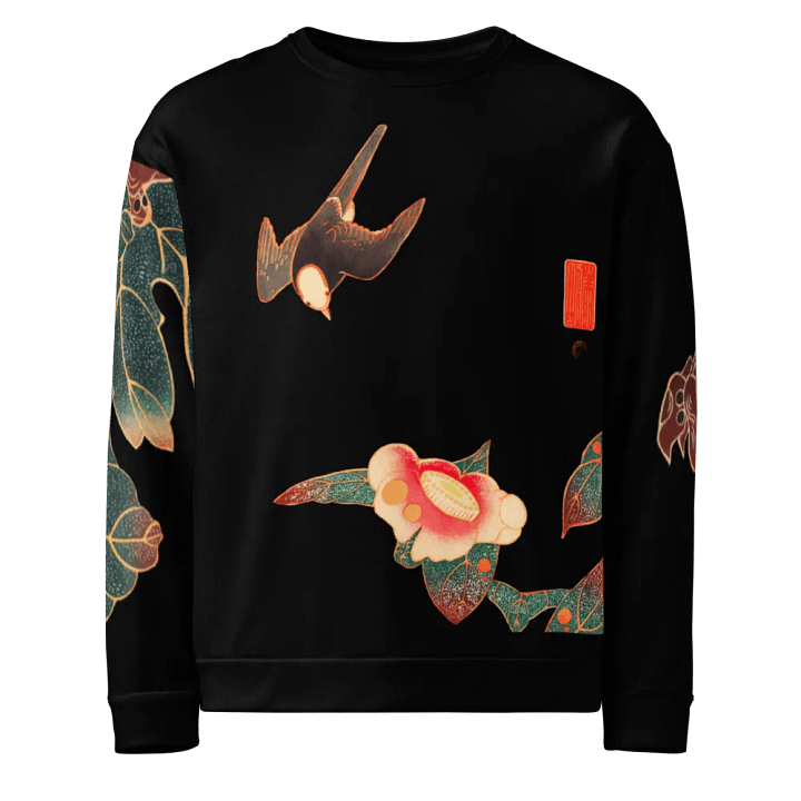 Birds All-Over Print Recycled Unisex Sweatshirt product image (1)