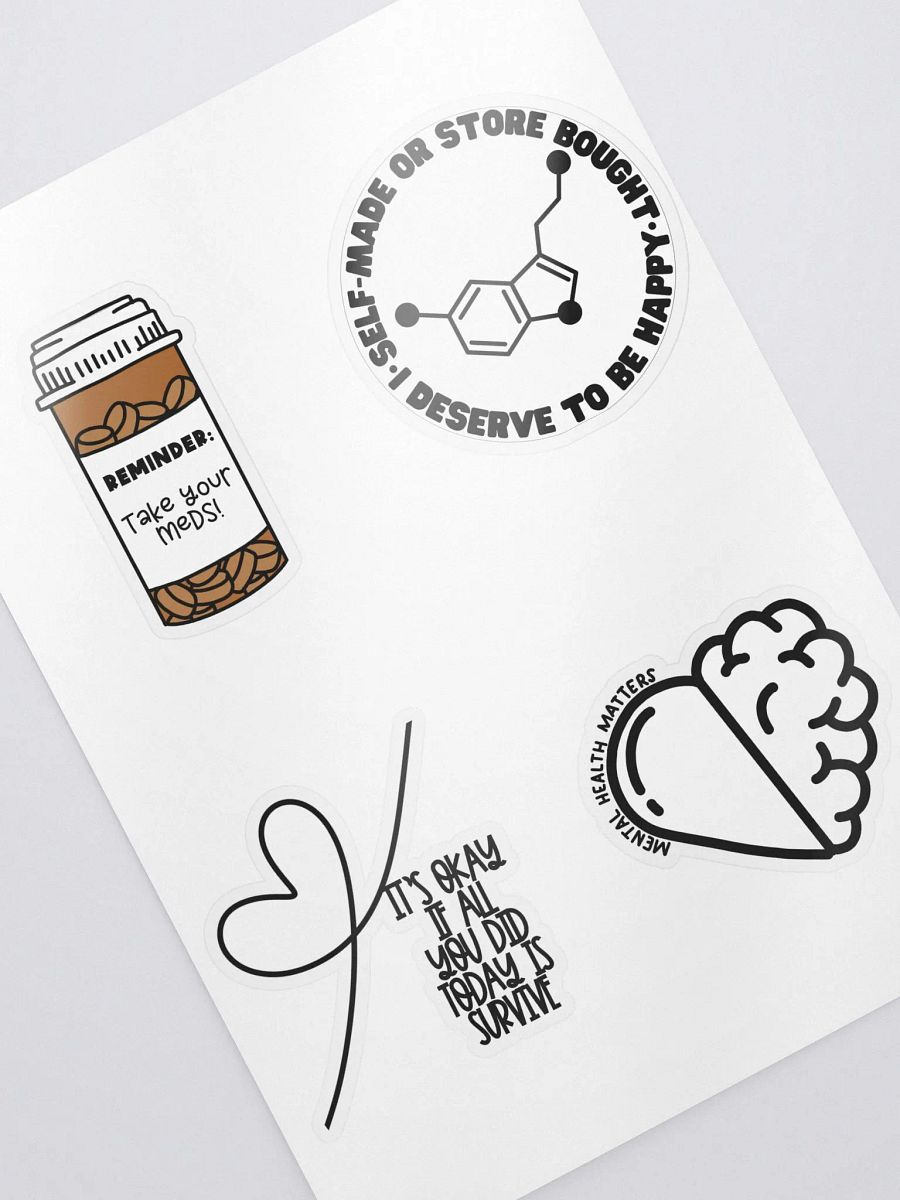 Mental Health Kiss Cut Sticker Sheet Pack product image (2)