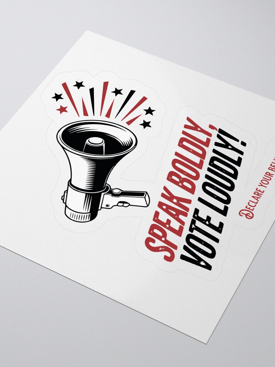 Speak Boldly Vote Loudly Megaphone Stickers product image (7)
