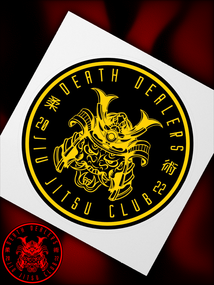 Death Dealers - Round Logo (Black And Yellow) Sticker product image (1)