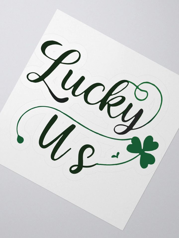Lucky Us Shamrock St, Patrick's Day Kiss Cut Stickers product image (4)