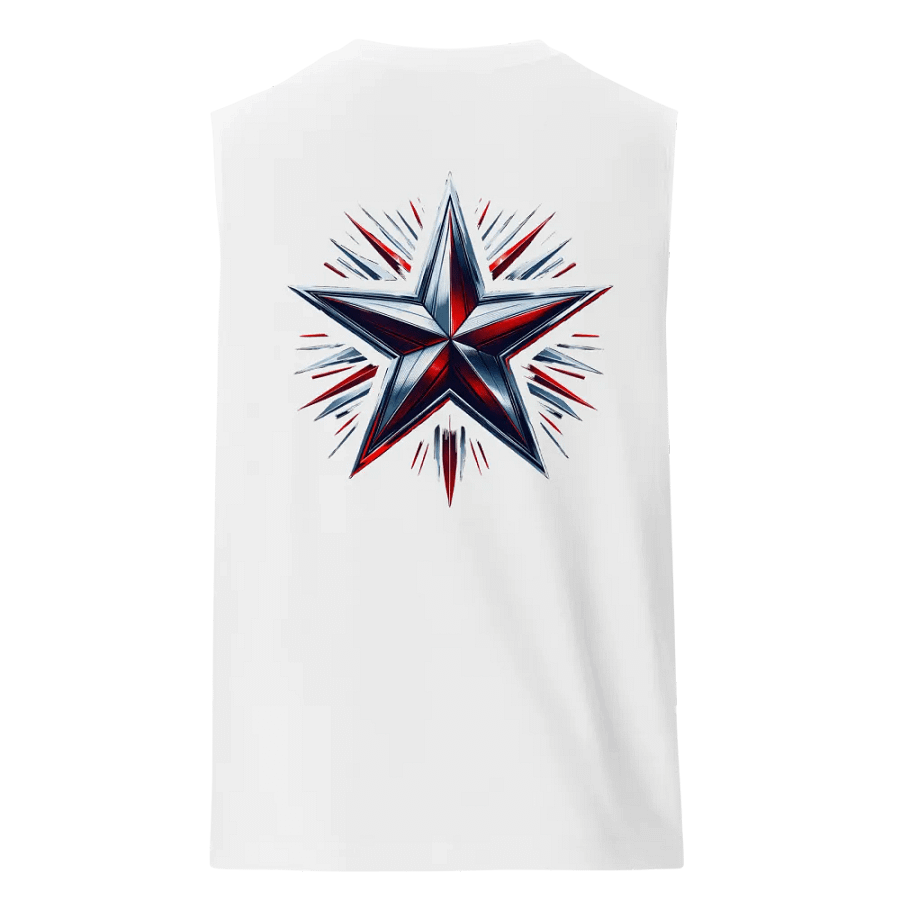 White T3 Red Star Burst Mens Tank product image (1)