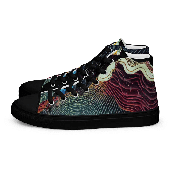 Cosmic Wave Women's premium canvas High Tops product image (1)