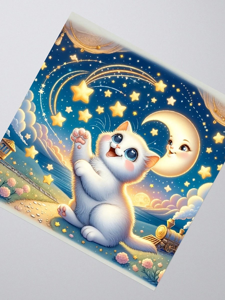 Kiss Cut Stickers: Moon and Stars Cat 2 product image (6)