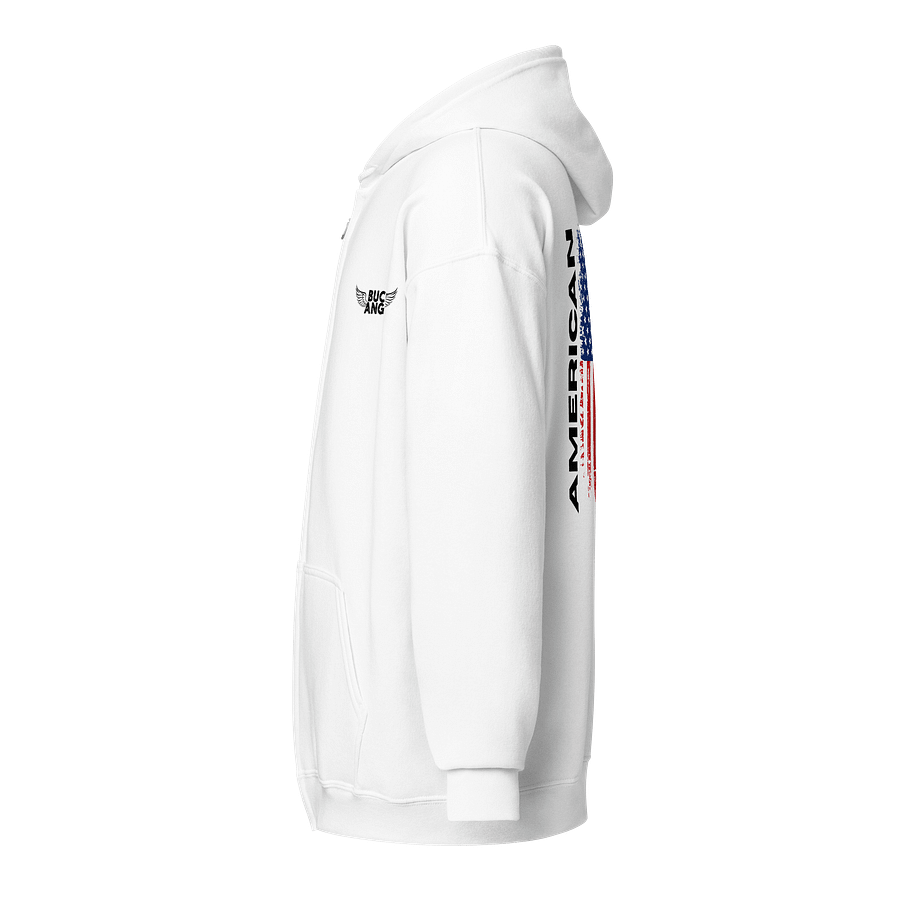 [Buck Angel Shop] American Tranny Flag - Unisex Zip Graphic Hoodie product image (11)