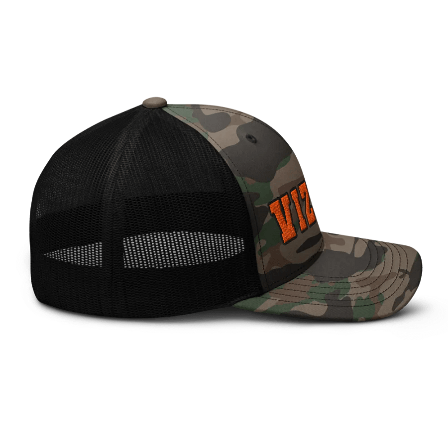 VIZSLA - Orange Embroidered Camouflage Trucker Hat product image (7)