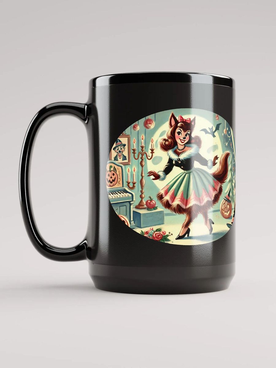 Halloween Werewolf - Black Glossy Mug 15 oz product image (6)