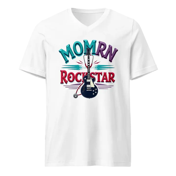 Rockstar Mom RN V-Neck Tee product image (5)
