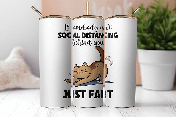Funny Farting Car Tumbler: Keep Your Distance! product image (2)
