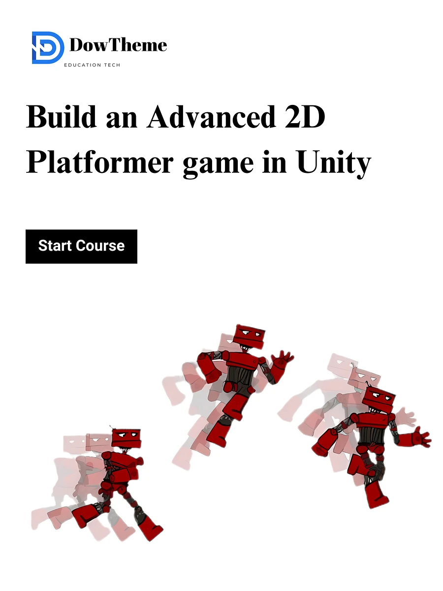 Build an Advanced 2D Platformer game in Unity product image (1)