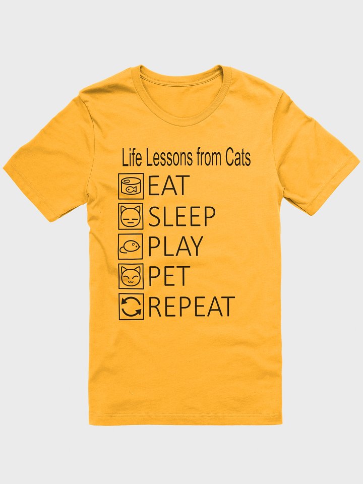 Life Lessons from Cats (Black Print) - Unisex Adult Super Soft Lightweight T-shirt product image (1)