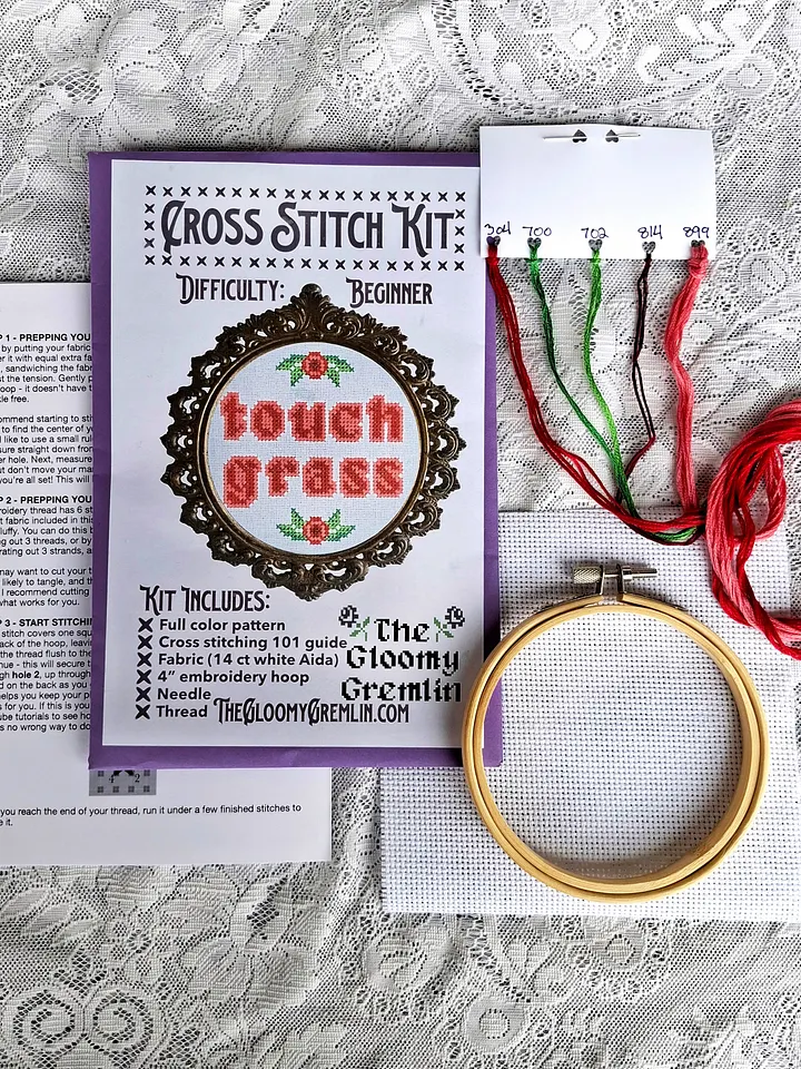 Touch Grass - Cross Stitch Kit product image (1)